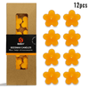 Natural Beeswax Tea Candles, FCMSHAMD 12 Pack Handmade Beeswax Candles, Flower Shape Smokeless Tealight Candles with Clear Cup Great for Home Decoration EasyOptionXY LLC
