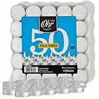 Ohr Tea Light Candles - 50 Bulk Pack - White Unscented Travel, Centerpiece, De.. EasyOptionXY LLC