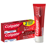Colgate Optic White Stain Fighter Whitening Toothpaste; 2 Pack; Clean Mint; 6 oz Tubes EasyOptionXY LLC
