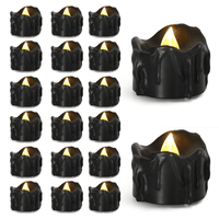 Halloween Decoration Candles Light 12-Pack ,Black Tears LED Candle Tea Light EasyOptionXY LLC
