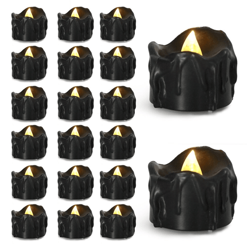 Halloween Decoration Candles Light 12-Pack ,Black Tears LED Candle Tea Light EasyOptionXY LLC
