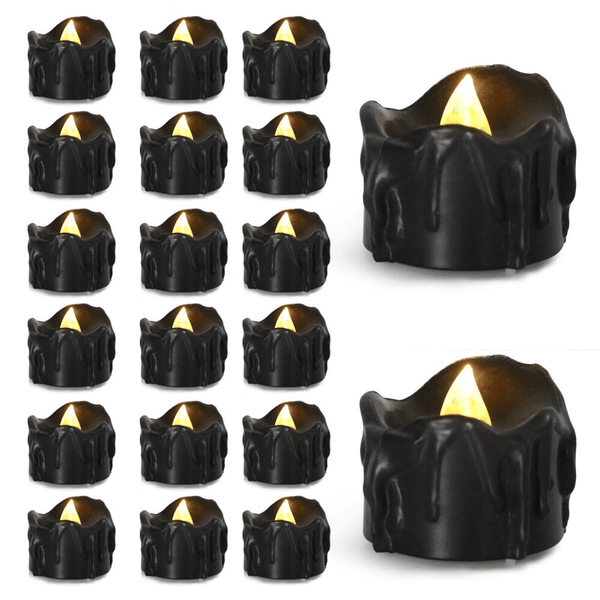 Halloween Decoration Candles Light 12-Pack ,Black Tears LED Candle Tea Light EasyOptionXY LLC