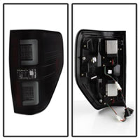 Spyder 09-14 Ford F150 V2 Light Bar LED Tail Lights - Blk Smoke (ALT-YD-FF15009V2-LBLED-BSM) OffRoadUSA.com