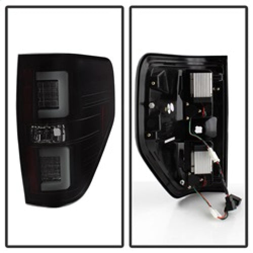 Spyder 09-14 Ford F150 V2 Light Bar LED Tail Lights - Blk Smoke (ALT-YD-FF15009V2-LBLED-BSM) OffRoadUSA.com