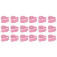 Mini Candle 18Pcs Heart Shaped Candle Mini Romantic Dinner Candlelight Decorations OrnamentsPink EasyOptionXY LLC