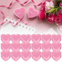 Mini Candle 18Pcs Heart Shaped Candle Mini Romantic Dinner Candlelight Decorations OrnamentsPink EasyOptionXY LLC
