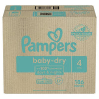 Pampers Baby-Dry Diapers Size 4, 186 Count EasyOptionXY LLC
