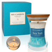 Sea Salt Scented Candles for Home-Jar candles 3.5 oz - Wooden Wick Candle-Candles Gift for Women -Aromatherapy candles EasyOptionXY LLC