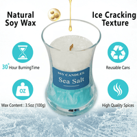 Sea Salt Scented Candles for Home-Jar candles 3.5 oz - Wooden Wick Candle-Candles Gift for Women -Aromatherapy candles EasyOptionXY LLC