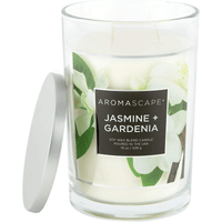 Aromascape PT41917 2-Wick Scented Jar Candle, Jasmine & Gardenia, 19-Ounce, White EasyOptionXY LLC