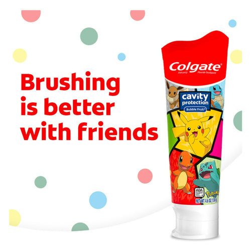 Colgate Kids Fluoride Anticavity Toothpaste; Bubble Fruit Flavor; 4.6 oz EasyOptionXY LLC