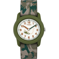 TIMEX TIME MACHINES? Kids' Green/Camo 29mm Analog Watch, Elastic Fabric Strap EasyOptionXY LLC