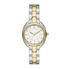 Time & Tru Women's Wristwatch: Two Tone Silver and Gold Round Case, 3 Link Bracelet (FMDOTT098) EasyOptionXY LLC
