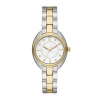 Time & Tru Women's Wristwatch: Two Tone Silver and Gold Round Case, 3 Link Bracelet (FMDOTT098) EasyOptionXY LLC