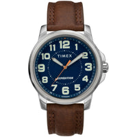 Timex Men's Expedition Field Brown/Blue Watch, Leather Strap EasyOptionXY LLC