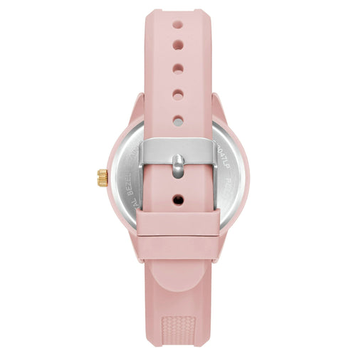 Time and Tru Pink Silicone Strap Round Pink Dial Pink Metalic Bezel Ladies Watch EasyOptionXY LLC