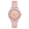 Time and Tru Pink Silicone Strap Round Pink Dial Pink Metalic Bezel Ladies Watch EasyOptionXY LLC
