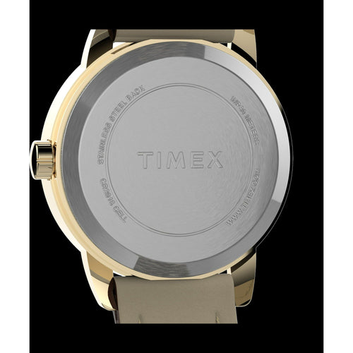 Timex Ladies' Dress Brown Leather Strap EasyOptionXY LLC