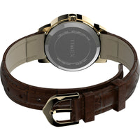 Timex Ladies' Dress Brown Leather Strap EasyOptionXY LLC