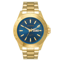Armitron Men's Dress Watch with Navy Round Dial and Gold Tone Bracelet EasyOptionXY LLC