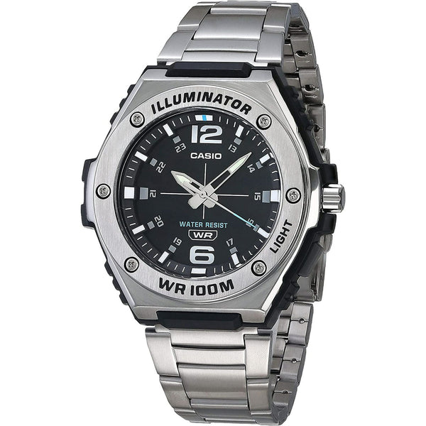 Casio Men's Illuminator Quartz Black Dial Stainless Steel Watch MWA100HD-1AV EasyOptionXY LLC