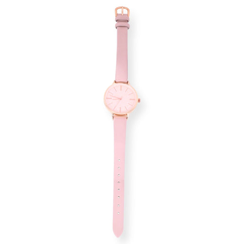 Time and Tru Adult Female Rose Gold Tone Etched Dial Watch (42010WML) EasyOptionXY LLC