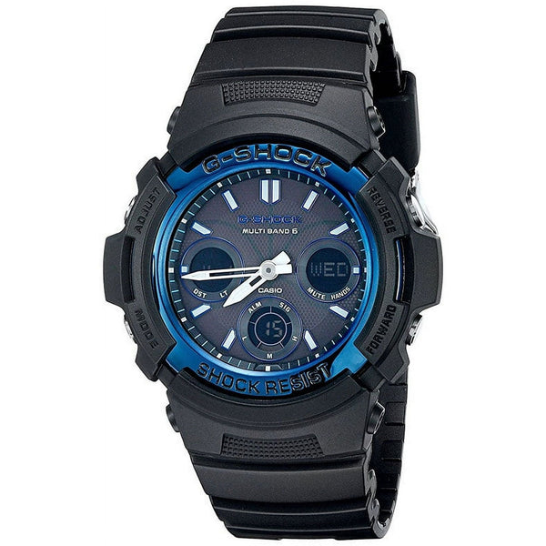 Casio G-Shock Chrono Ana-Digi Solar Atomic 200m Black Resin Watch AWGM100A-1A EasyOptionXY LLC