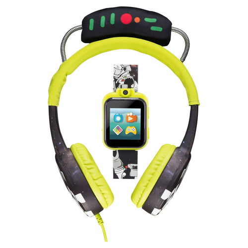 iTech Junior Children's Boys Headphones & Smartwatch Set - Green Mission Control EasyOptionXY LLC