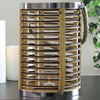 11.5" Rustic Chic Cylindrical Rattan Decorative Candle Holder Lantern with Jute Handle EasyOptionXY LLC