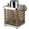 11.25" Rustic Chic Rectangular Rattan Candle Holder Lantern with Jute Handle EasyOptionXY LLC
