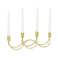 CosmoLiving by Cosmopolitan 4 Holder Gold Metal Candelabra EasyOptionXY LLC