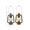 DecMode 9"W, 23"H Rustic Lantern, Grey, 2 - Pieces EasyOptionXY LLC