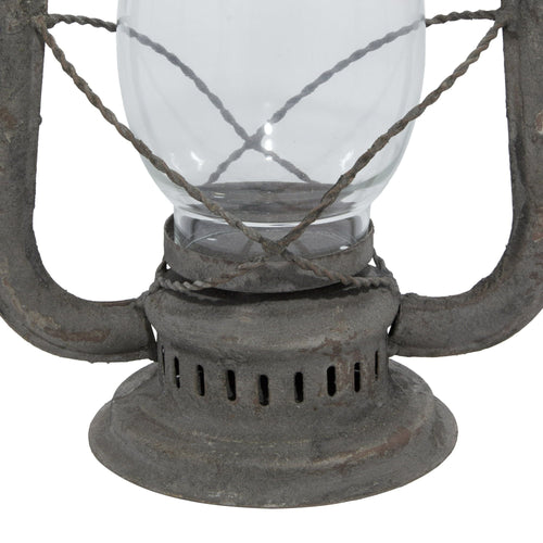 DecMode 9"W, 23"H Rustic Lantern, Grey, 2 - Pieces EasyOptionXY LLC