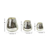 DecMode 3 Holder Silver Glass Decorative Candle Lantern, Set of 3 EasyOptionXY LLC