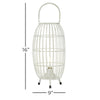 DecMode 9"W, 16"H Metal Modern Candle Lantern, White, 1 - Piece EasyOptionXY LLC
