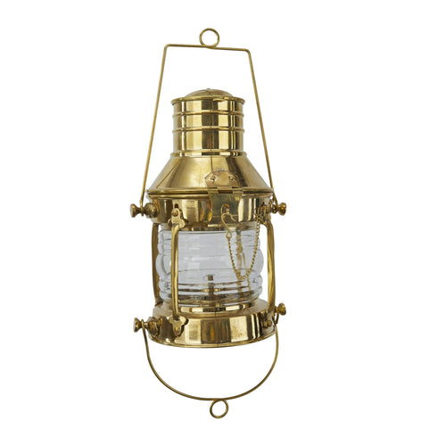 DecMode Gold Brass Decorative Candle Lantern with Handle EasyOptionXY LLC