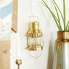 DecMode Gold Brass Decorative Candle Lantern with Handle EasyOptionXY LLC