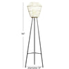 DecMode 13"W, 55"H Metal Natural Candle Lantern, White, 1 - Piece EasyOptionXY LLC