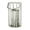DecMode Indoor 10"W, 18"H Contemporary Stainless Steel Lantern, Silver, 1 - Piece EasyOptionXY LLC