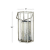 DecMode Indoor 10"W, 18"H Contemporary Stainless Steel Lantern, Silver, 1 - Piece EasyOptionXY LLC