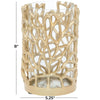 DecMode Gold Aluminum Decorative Candle Lantern with Coral Pattern EasyOptionXY LLC