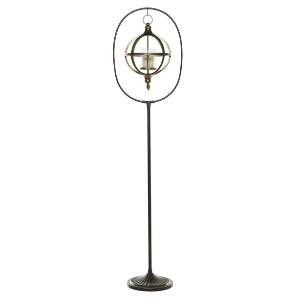 DecMode 16"W, 66"H Metal Candle Lantern, Bronze, 1 - Piece EasyOptionXY LLC