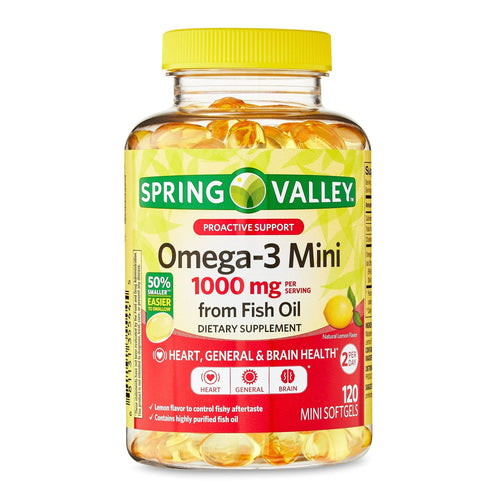 Spring Valley Proactive Support Omega-3 Mini from Fish Oil; 1000 mg; 120 Count EasyOptionXY LLC