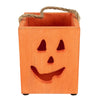 Northlight 6.25" Small Orange Wood Jack O Lantern Halloween Candle Lantern EasyOptionXY LLC