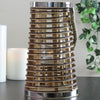12.75" Rustic Chic Tapered Cylinderical Rattan Candle Holder Lantern with Jute Handle EasyOptionXY LLC