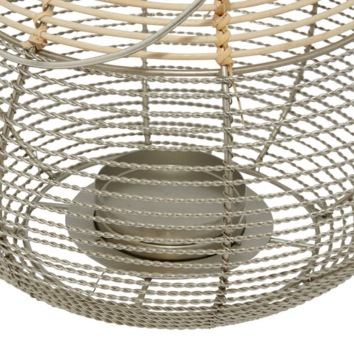 DecMode 11"W, 12"H Metal Contemporary Candle Lantern, Silver, 1 - Piece EasyOptionXY LLC