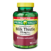 Spring Valley Standardized Extract Milk Thistle Supplement; 175 mg; 180 Count EasyOptionXY LLC
