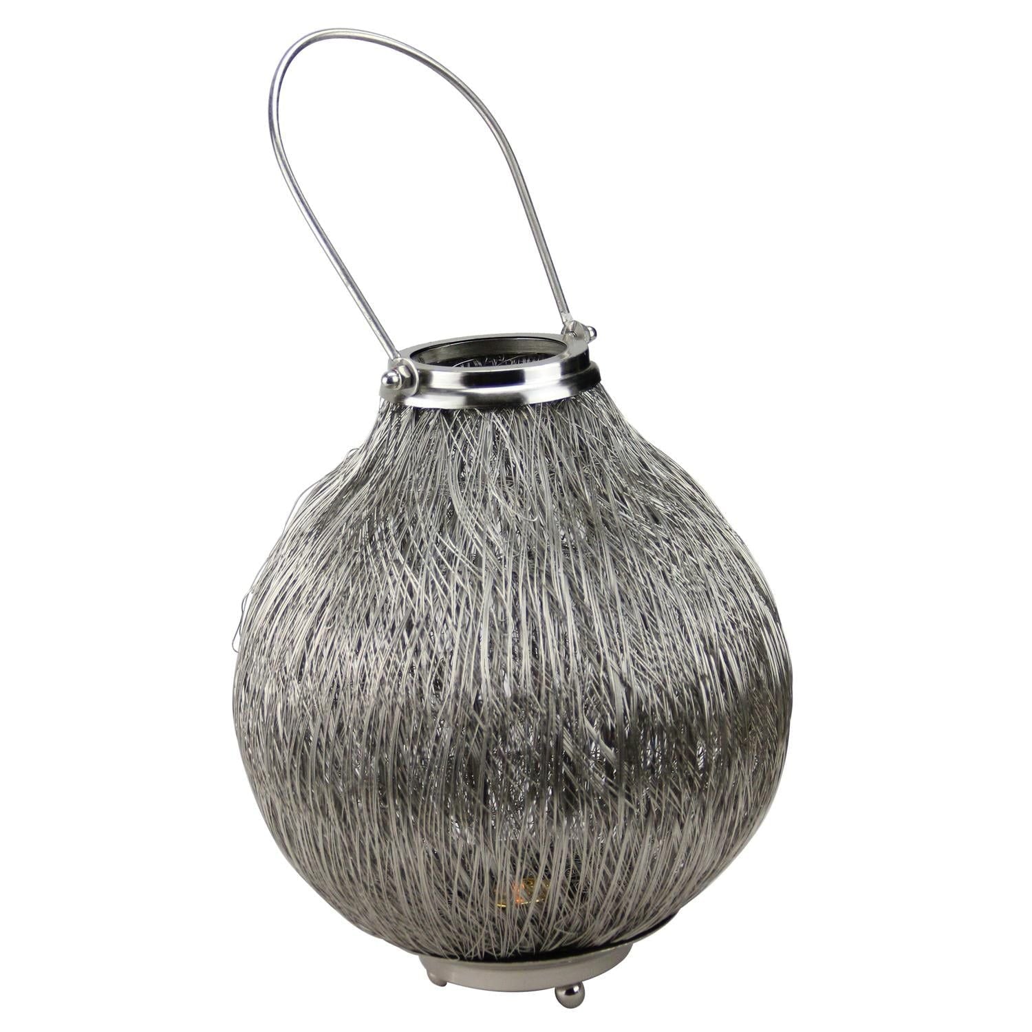 18.5" Urban Life Contemporary Silver Tea Light Candle Holder Lantern EasyOptionXY LLC