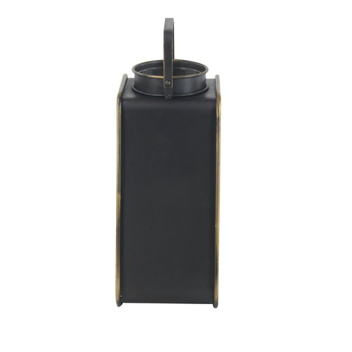 Decmode Modern 16 X 13 Inch Black Metal And Glass Candle Lantern EasyOptionXY LLC
