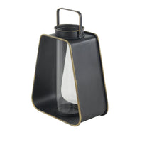 Decmode Modern 16 X 13 Inch Black Metal And Glass Candle Lantern EasyOptionXY LLC
